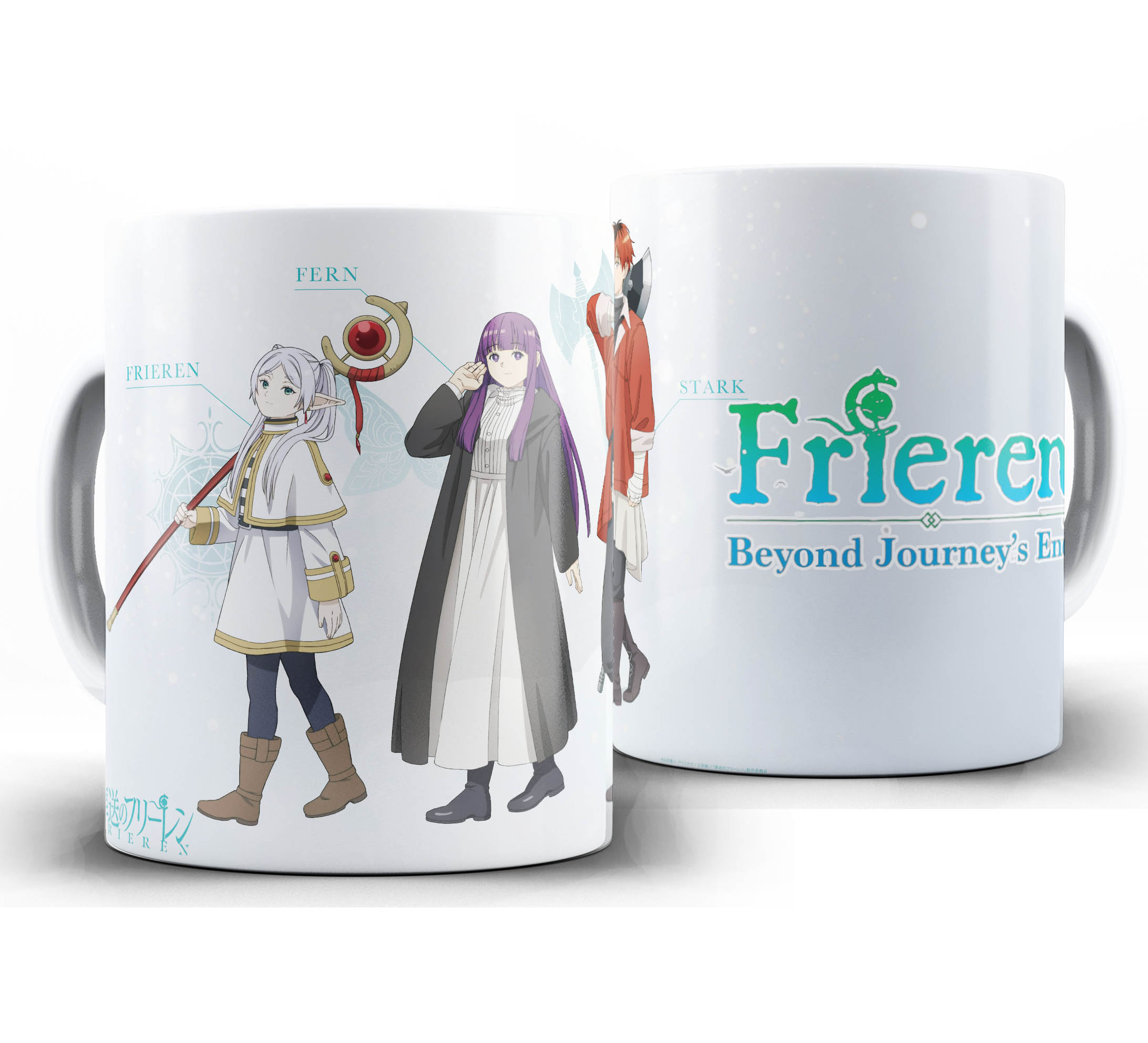 Caneca Anime - Frieren Beyond Journeys End W19 - Frieren Fern e Stark Perfil